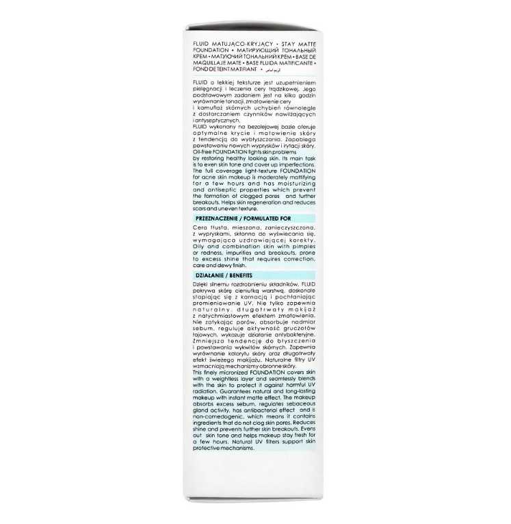 Vipera Acne Prone Skin Stay Matte Foundation, 01 Light