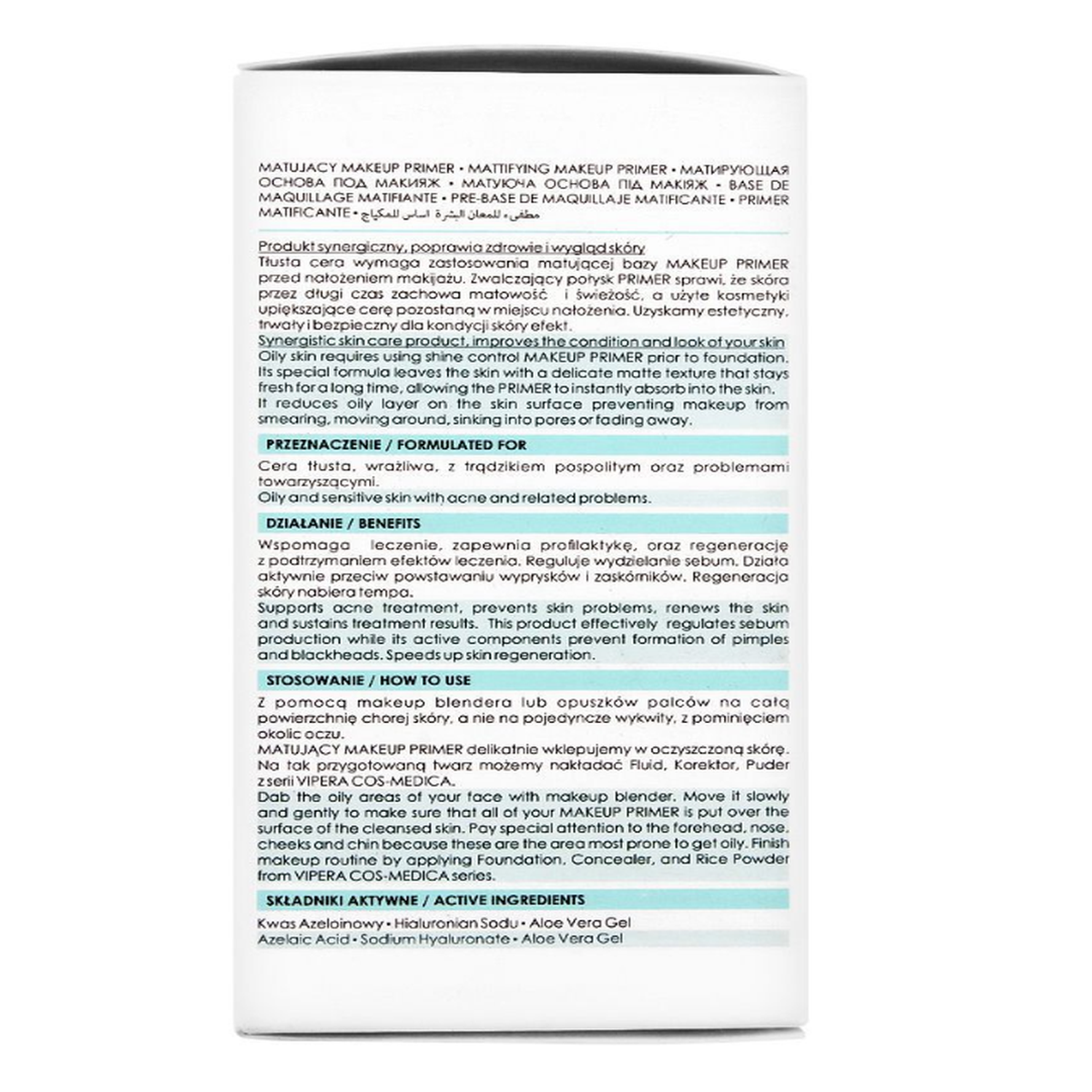 Vipera Acne Prone Skin Lightweight Mattifying Makeup Primer, 30ml