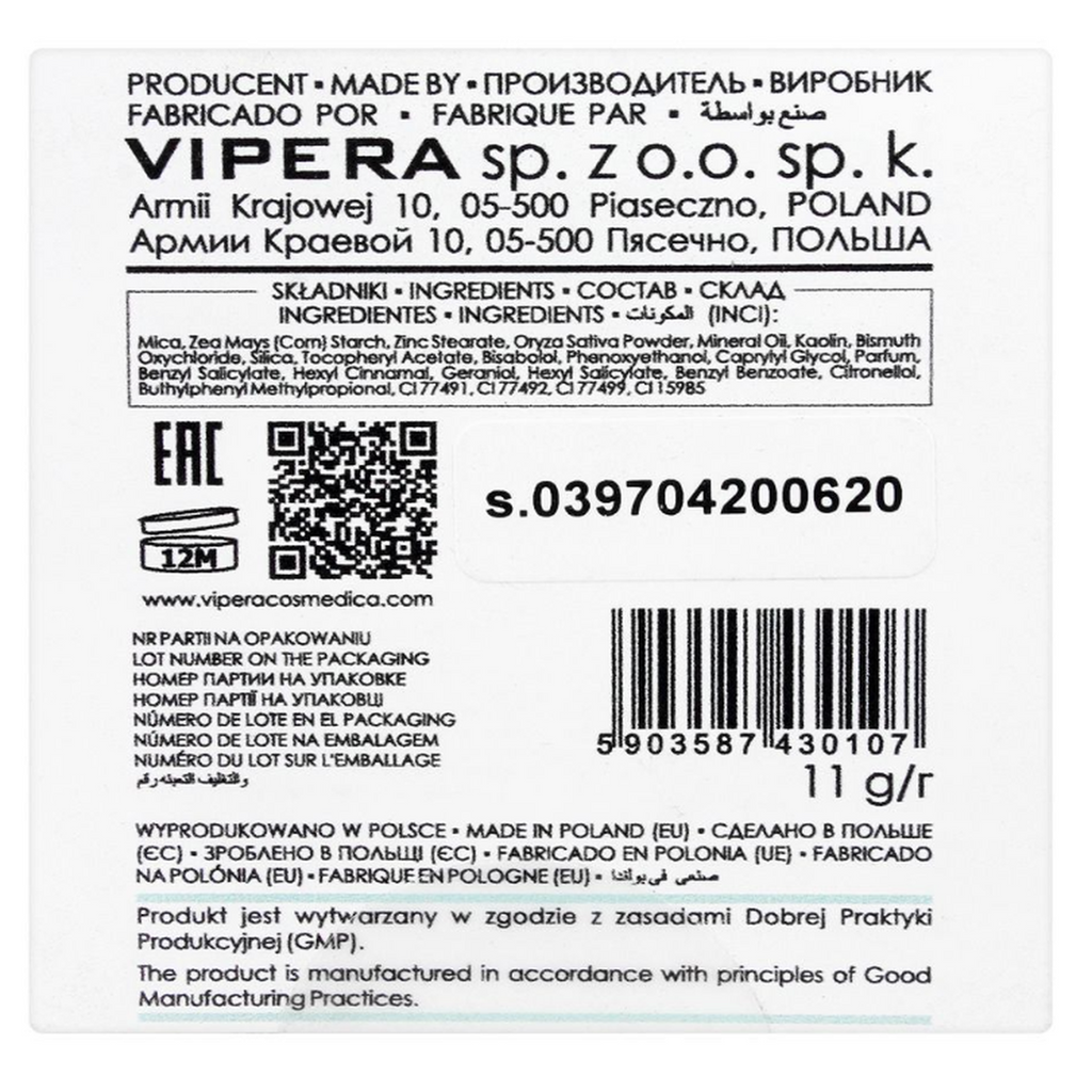 Vipera Acne-Prone Skin; Derma-Loose Powder No More Shine