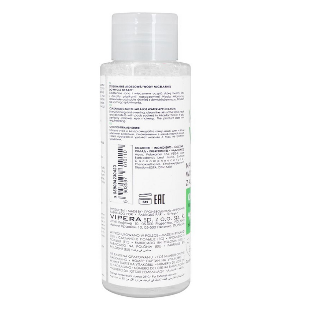 Vipera Aloe Vera Micellar Water Makeup Remover, 100ml