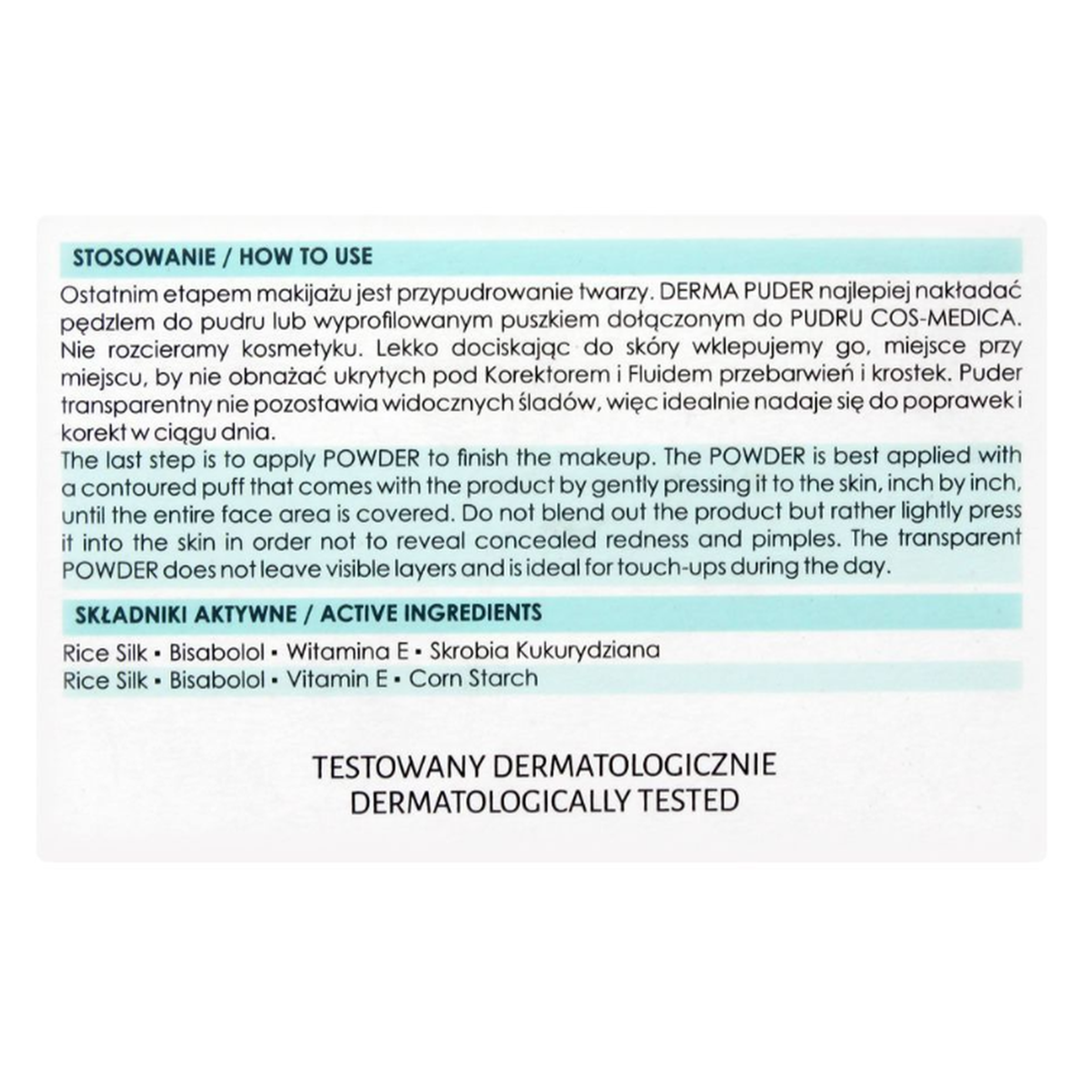 Vipera Acne-Prone Skin; Derma-Loose Powder No More Shine
